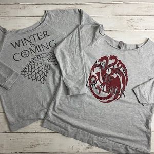 [LOT OF 2] Game of Thrones Women's Sweatshirts - L